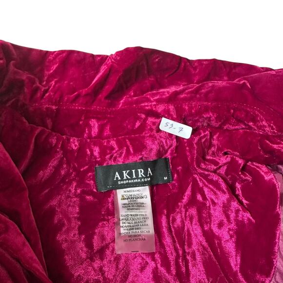 Akira Rose Velvet Blazer Women's Size Medium | 53-7 - Picture 3 of 6